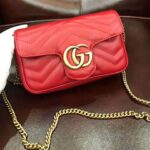 Gucci GG Women GG Marmont Matelassé Leather Super Mini Bag-Red - Image 4