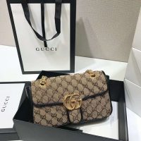 Gucci GG Women GG Marmont Mini Bag Beige Original Canvas