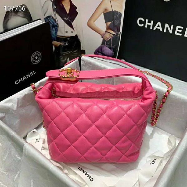 Gucci GG Women GG Marmont Mini Top Handle Bag-Pink (2)