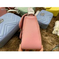 Gucci GG Women GG Marmont Mini Top Handle Bag-Pink