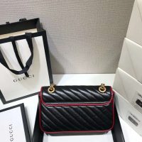 Gucci GG Women GG Marmont Small Shoulder Bag Black Leather