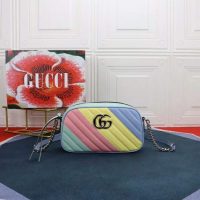 Gucci GG Women GG Marmont Small Shoulder Bag Diagonal Matelassé