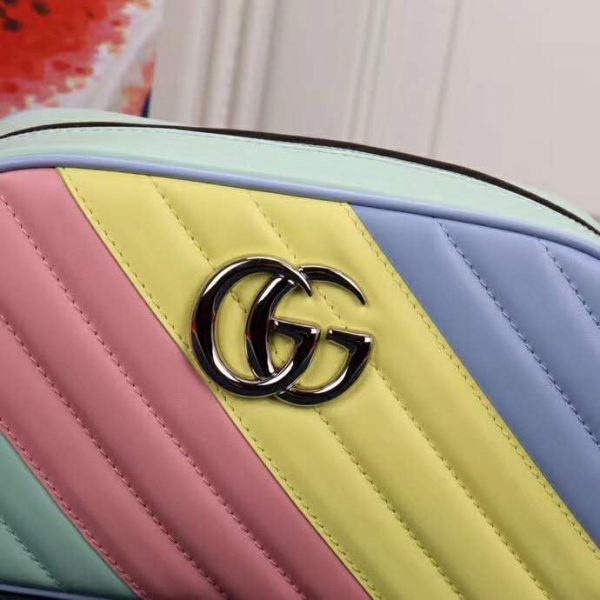 Gucci GG Women GG Marmont Small Shoulder Bag Diagonal Matelassé (3)