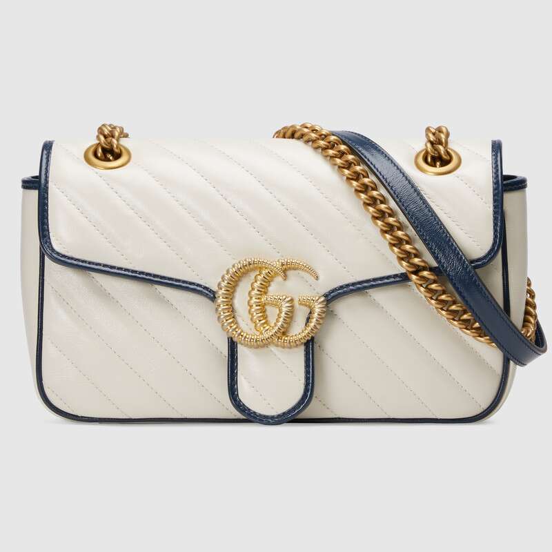 gg marmont small shoulder bag white