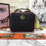 Gucci GG Women GG Marmont Small Shoulder Bag with Bamboo - Image 2