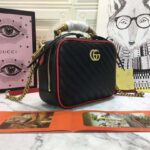 Gucci GG Women GG Marmont Small Shoulder Bag with Bamboo - Image 3