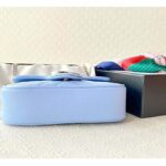 Gucci GG Women GG Marmont Super Mini Bag Blue Matelassé Chevron - Image 3