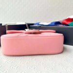Gucci GG Women GG Marmont Super Mini Bag Pink Matelassé Chevron - Image 3