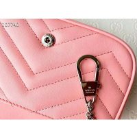 Gucci GG Women GG Marmont Super Mini Bag Pink Matelassé Chevron