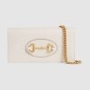 Gucci GG Women Gucci 1955 Horsebit Wallet with Chain-White