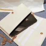 Gucci GG Women Gucci 1955 Horsebit Wallet with Chain-White - Imagen 6