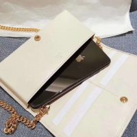 Gucci GG Women Gucci 1955 Horsebit Wallet with Chain-Whitet Wallet with Chain-White (1)