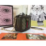 Gucci GG Women Ophidia GG Mini Shoulder Bag Beige/Ebony Supreme - Image 3