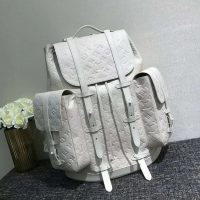 Louis Vuitton LV Men Christopher PM Backpack Taurillon Cowhide-White