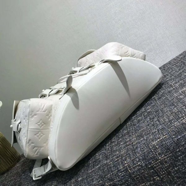 Louis Vuitton LV Men Christopher PM Backpack Taurillon Cowhide-White (5)