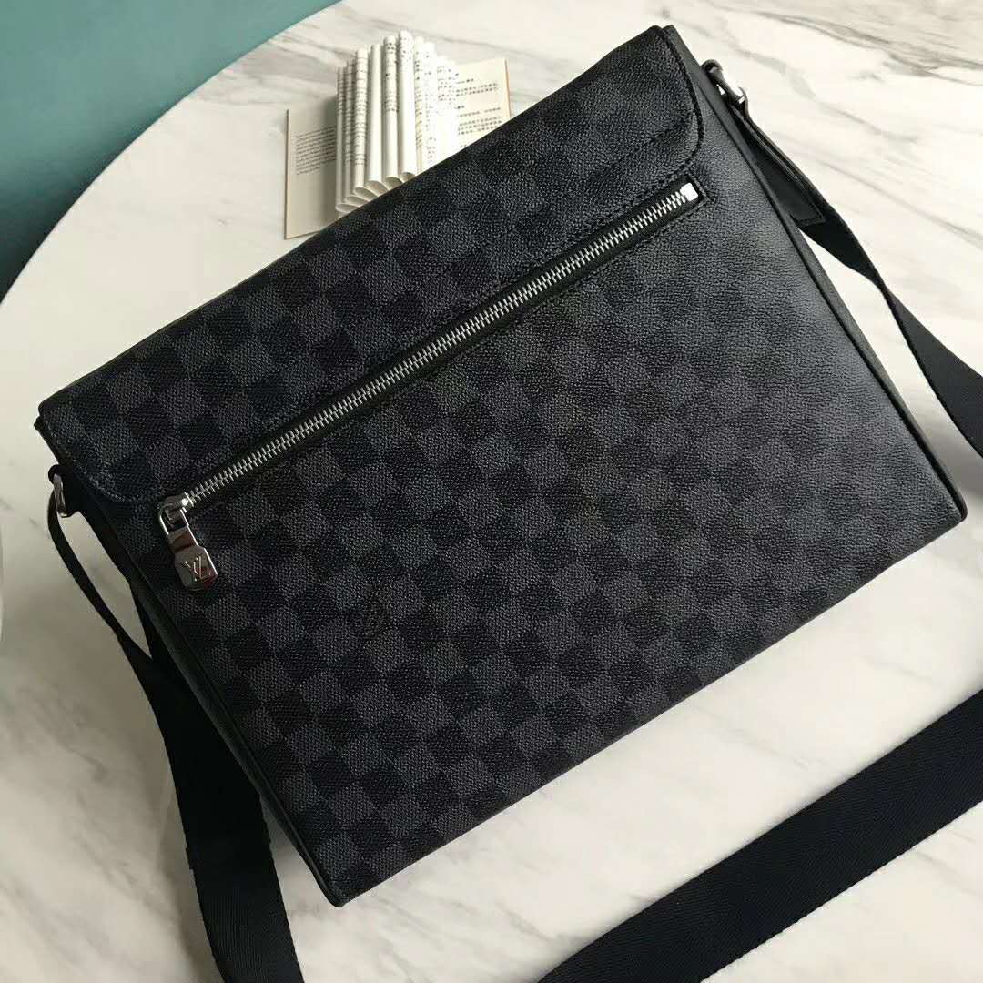 Louis Vuitton LV Men District GM Bag Damier Ebene Canvas - LULUX