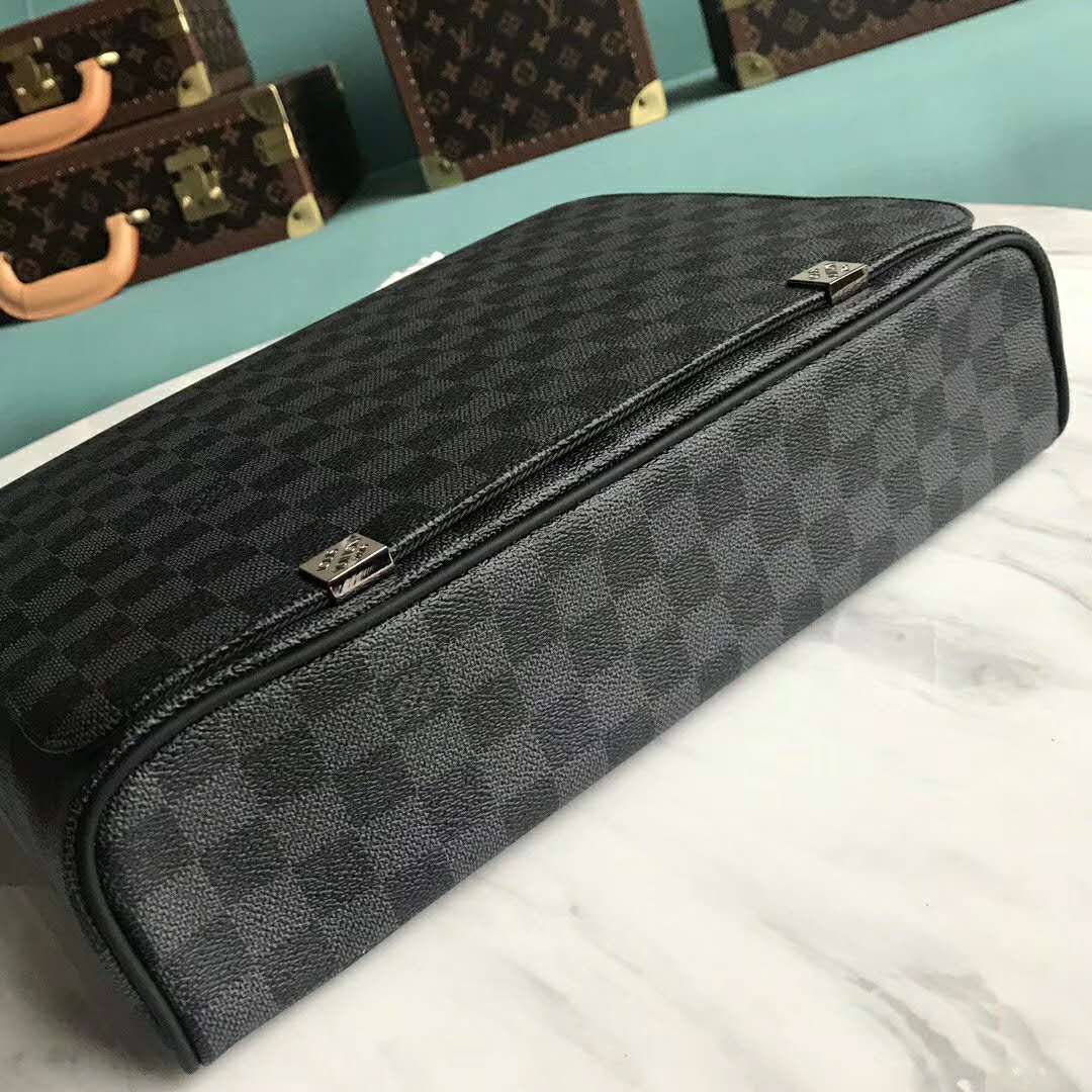 Louis Vuitton LV Men District GM Bag Damier Ebene Canvas - LULUX