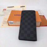 Louis Vuitton LV Unisex Brazza Wallet Damier Infini Onyx Silver Leather – Bild 2