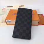 Louis Vuitton LV Unisex Brazza Wallet Damier Infini Onyx Silver Leather – Bild 3