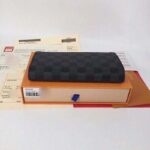 Louis Vuitton LV Unisex Brazza Wallet Damier Infini Onyx Silver Leather – Bild 7