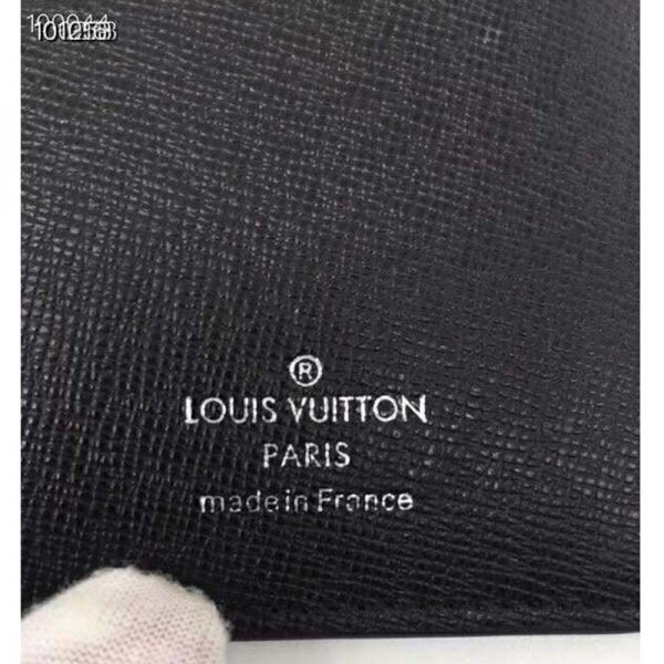 Louis Vuitton LV Unisex Brazza Wallet Damier Infini Onyx Silver Leather (7)