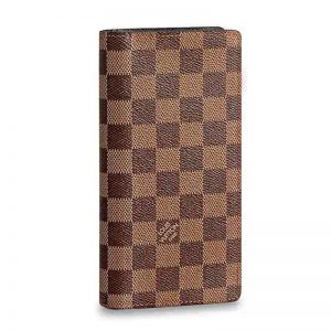 Louis Vuitton LV Unisex Brazza Wallet Iconic Damier Ebène-Brown