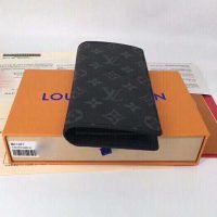 Louis Vuitton LV Unisex Brazza Wallet Monogram Eclipse Canvas-Grey