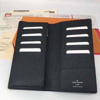 Louis Vuitton LV Unisex Brazza Wallet Monogram Eclipse Canvas-Grey