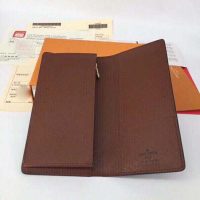 Louis Vuitton LV Unisex Brazza Wallet in Monogram Canvas-Brown