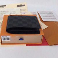 Louis Vuitton LV Unisex Multiple Wallet Damier Cobalt Canvas-Grey