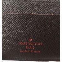 Louis Vuitton LV Unisex Multiple Wallet Damier Ebène Canvas-Brown