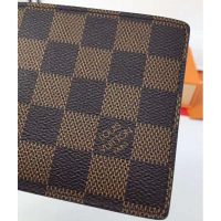 Louis Vuitton LV Unisex Multiple Wallet Damier Ebène Canvas-Brown