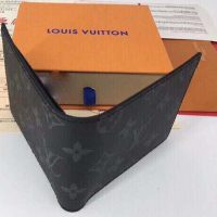 Louis Vuitton LV Unisex Multiple Wallet Monogram Eclipse Canvas-Grey