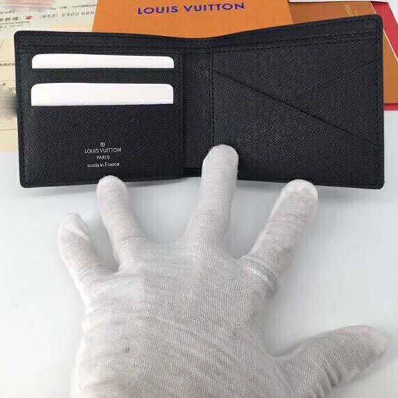 LOUIS VUITTON Monogram Eclipse Canvas Multiple Wallet Black/Grey