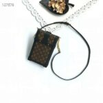 Louis Vuitton LV Unisex Vertical Trunk Pochette Monogram Coated Canvas – Image 3