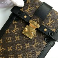 Louis Vuitton LV Unisex Vertical Trunk Pochette Monogram Coated Canvas