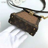 Louis Vuitton LV Unisex Vertical Trunk Pochette Monogram Coated Canvas-Brown