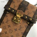 Louis Vuitton LV Unisex Vertical Trunk Pochette Monogram Coated Canvas-Brown - immagine 7
