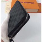 Louis Vuitton LV Unisex Zippy Vertical Wallet Damier Graphite Canvas – Image 6