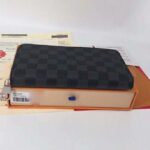 Louis Vuitton LV Unisex Zippy Vertical Wallet Damier Graphite Canvas – Image 5