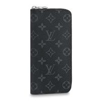 Louis Vuitton LV Unisex Zippy Vertical Wallet Monogram Eclipse Canvas