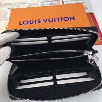 Louis Vuitton LV Unisex Zippy Vertical Wallet Monogram Eclipse Canvas
