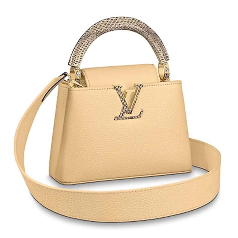 Louis Vuitton Coral Taurillon Leather and Ayers Snake Capucines