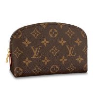 Louis Vuitton LV Women Cosmetic Pouch in Monogram Canvas-Brown (1)