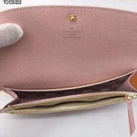 Louis Vuitton LV Women Emilie Wallet Damier Azur Canvas-Pink