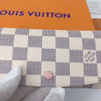 Louis Vuitton LV Women Emilie Wallet Damier Azur Canvas-Pink