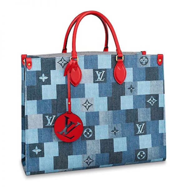 louis vuitton tote blue