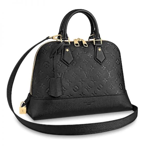 Louis Vuitton LV Women Neo Alma PM Handbag Embossed Monogram Leather-Black
