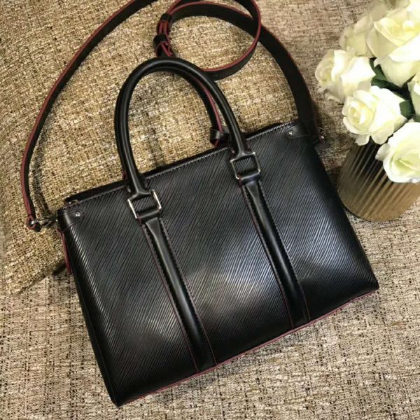 Louis Vuitton LV Women Soufflot MM in Epi Leather-Black - LULUX