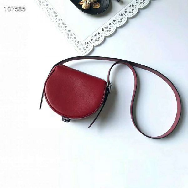 Louis Vuitton LV Women Tambourin Handbag Smooth Calf Leather-Red (8)